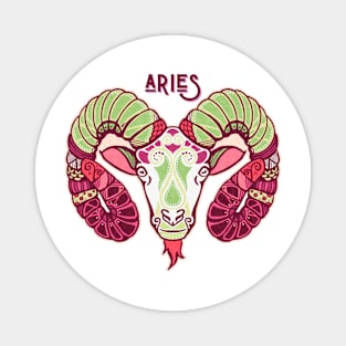 Vibrant Zodiac Aries Magnet